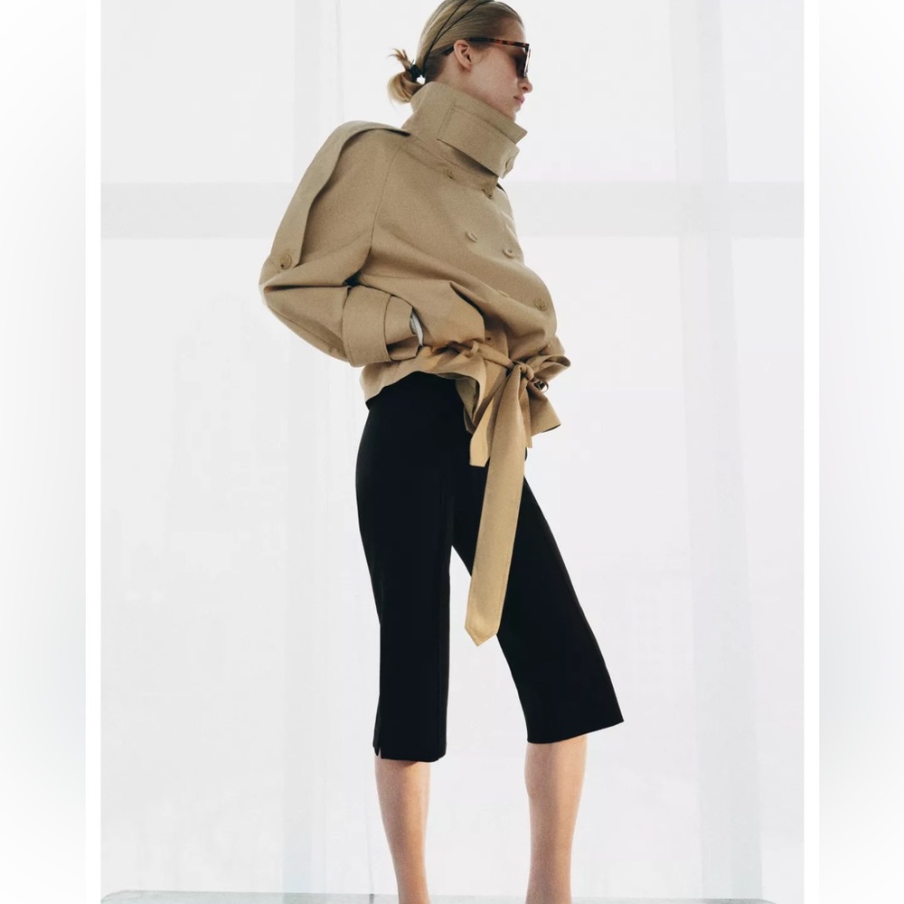 ZARA SHORT HIGH NECK TRENCH COAT ZW COLLECTION - Picture 2 of 7